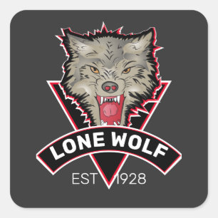 Personalised Wolf Theme eSport Team Sign Square Sticker