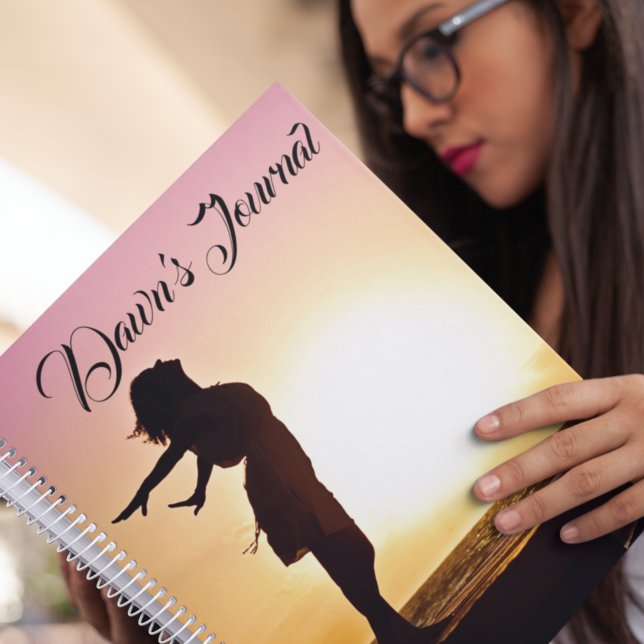 Personalised Woman Dawn Sunrise Notebook (Creator Uploaded)