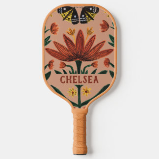 Personalised Woman's Botanical Pickleball Paddle
