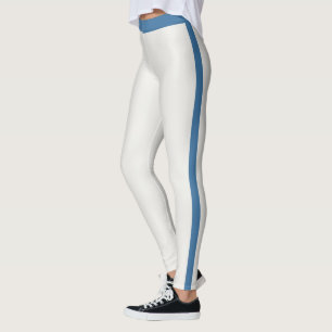 Personalised Women Neutral Muted Blue Athleisure Leggings