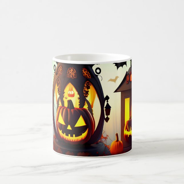 Personalised Wonder Forest Pumpkin Halloween Coffee Mug (Center)