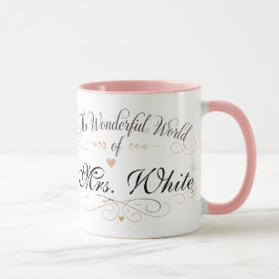 Personalised Wonderful World Teacher Coffee Mug