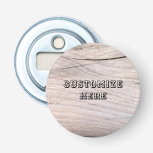 Personalised Wood Design Magnet Bottle Opener