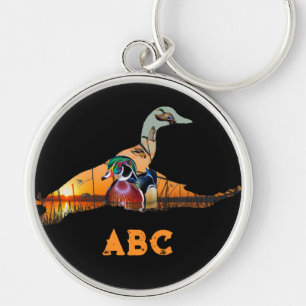Personalised Wood Duck Key Chain, Duck Hunter Key Ring