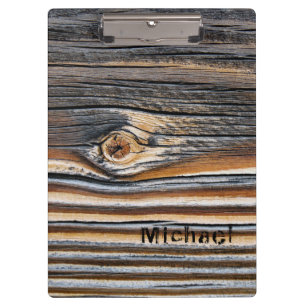 Personalised Wood Grain Pattern Clipboard
