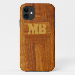 personalised wood texture iPhone 11 case