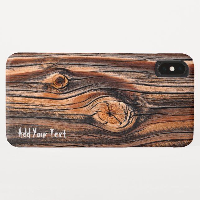 Personalised Wood Texture Cool Unique Case-Mate iPhone Case (Back (Horizontal))