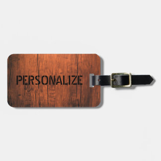 Personalised Wooden Look Luggage Tag