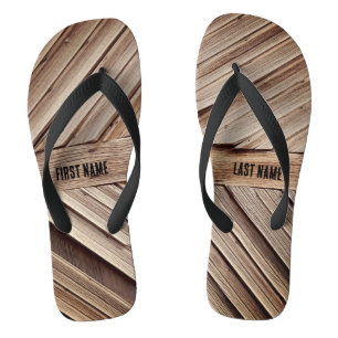 Personalised Wooden Panels Flip Flops