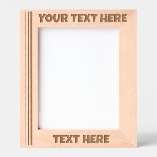 Personalised Wooden Photo Etched Frames (Front)