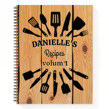 Personalised Wooden Recipe Notebook