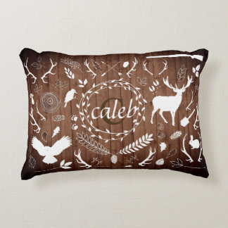 Personalised Woodland Baby Boy Nursery Decor Barn Decorative Cushion