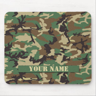 Personalised Woodland Camouflage Mousepad