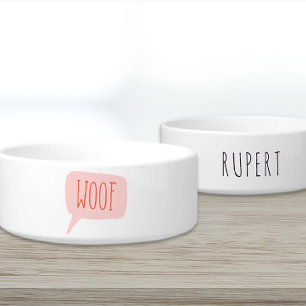 Personalised WOOF Dog Name Small Bowl