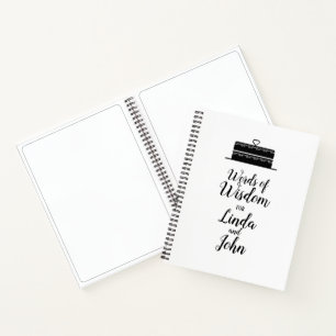 Personalised Words of Wisdom Wedding Guestbook Notebook