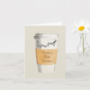 Personalised World’s Best Teacher Gift Coffee Card