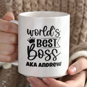 Personalised World's Best Boss Coffee Mug