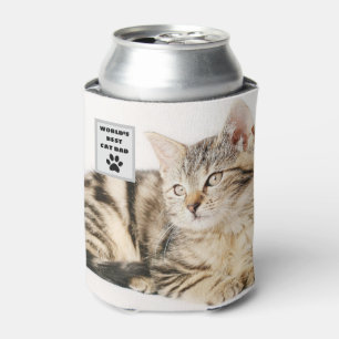 Personalised World's Best Cat Dad Custom Photo Can Cooler