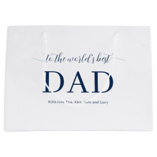 Personalised World's Best Dad Ever Bundle Set Large Gift Bag