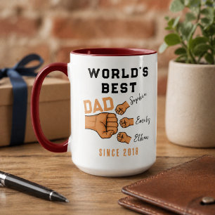 Personalised WORLD'S BEST Dad   Father’s Day Mug