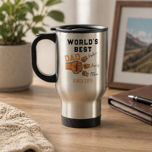 Personalised WORLD'S BEST Dad   Father’s Day Travel Mug
