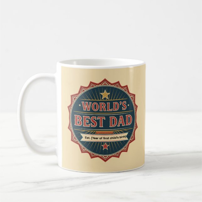 Personalised World's Best Dad Mug | Father's Day (Left)