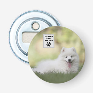 Personalised World's Best Dog Dad Custom Photo Bottle Opener