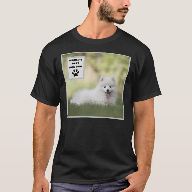 Personalised World's Best Dog Dad Custom Photo T-Shirt (Front)
