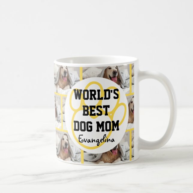 Personalised Worlds Best Dog Mum Photo Coffee Mug (Right)