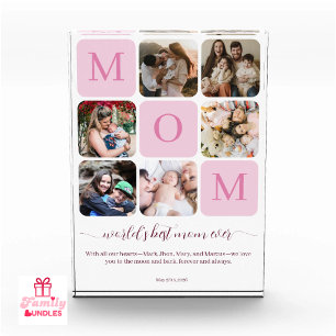 Personalised World's Best Mum Family Photo Block