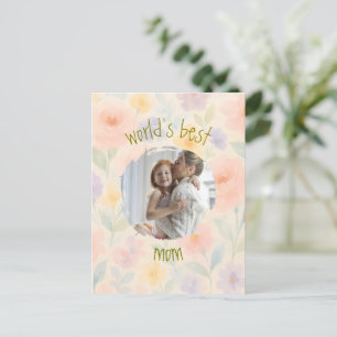 Personalised 'World's Best Mum' Floral Card