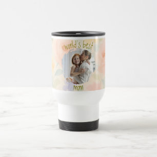 Personalised 'World's Best Mum' Floral Travel Mug 