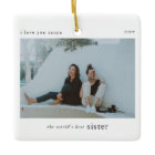 Personalised World's Best Sister Photo Keepsake