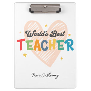 Personalised World's Best Teacher Clipboard