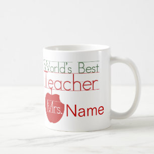 Personalised Worlds Best Teacher Coffee Mug