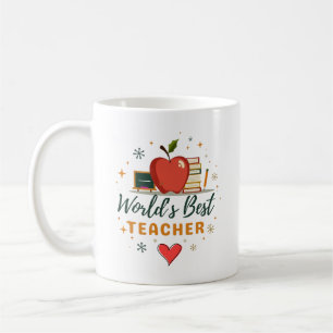 Personalised World's Best Teacher Gift With Name Coffee Mug