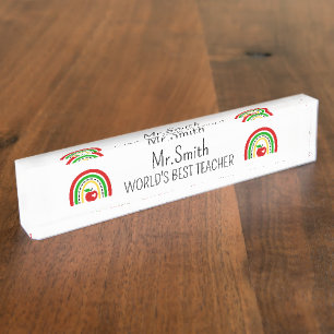 Personalised World's Best Teacher Name Plate