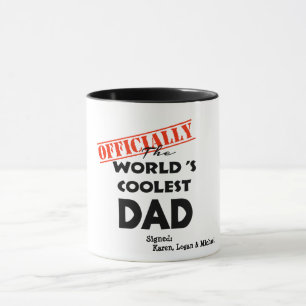 Personalised Worlds Coolest Dad Mug, Custom Father Mug