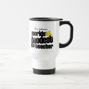Personalised Worlds' goodest teacher Travel Mug