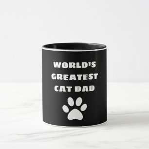 Personalised World's Greatest Cat Dad Custom Text Mug