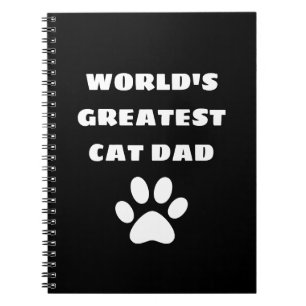 Personalised World's Greatest Cat Dad Custom Text Notebook