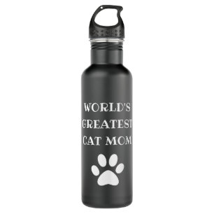 Personalised World's Greatest Cat Mum Custom Text 710 Ml Water Bottle