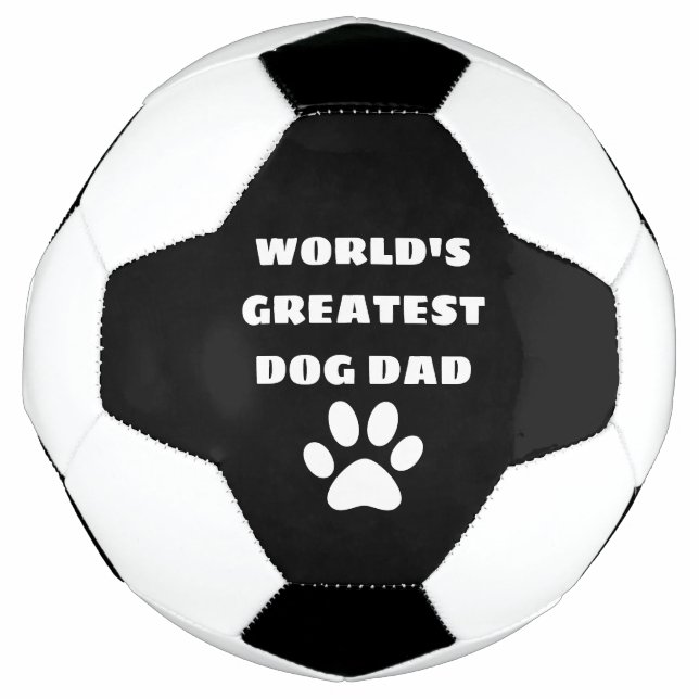Personalised World's Greatest Dog Dad Custom Text Football (Front)