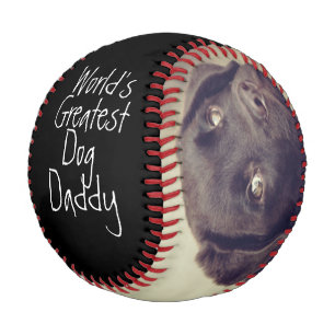 Personalised Worlds Greatest Dog Dad Fathers Day Baseball