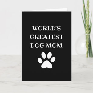 Personalised World's Greatest Dog Mum Custom Text Card