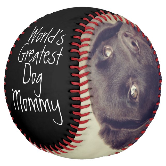 Personalised Worlds Greatest Dog Mum Mothers Day Softball (Angled)