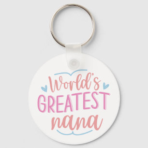 Personalised World's Greatest Nana - Grandmother Key Ring