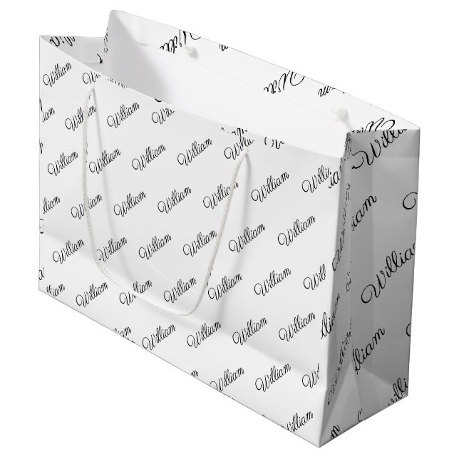 Personalised wrapping paper  large gift bag (Front Angled)