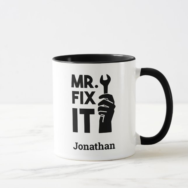 Personalised Wrench Mr Fix It  Mug (Right)