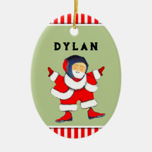 Personalised Wrestling Christmas Collectable Ceramic Tree Decoration